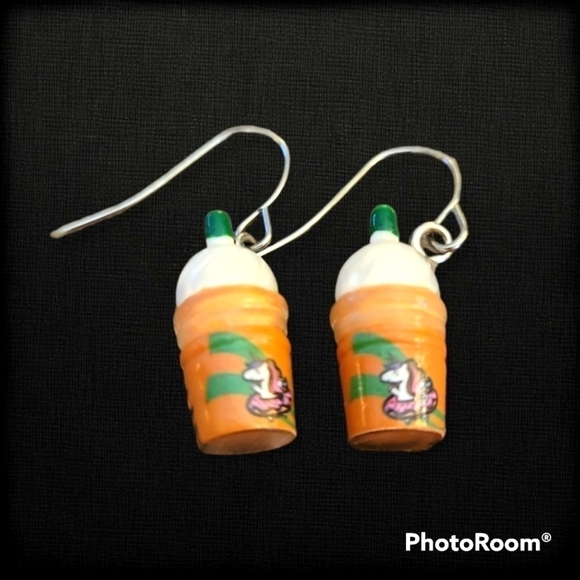 5/$25 Unicorn Coffee Frappuccino Kidcore Dangle Hook Earrings - Picture 1 of 5